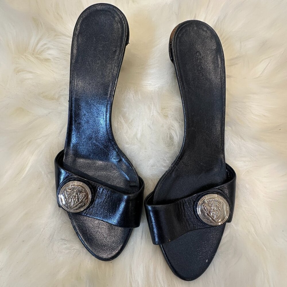 ✨ AUTHENTIC ✨ GUCCI KITTEN HEEL SANDALS  Size 38.5
